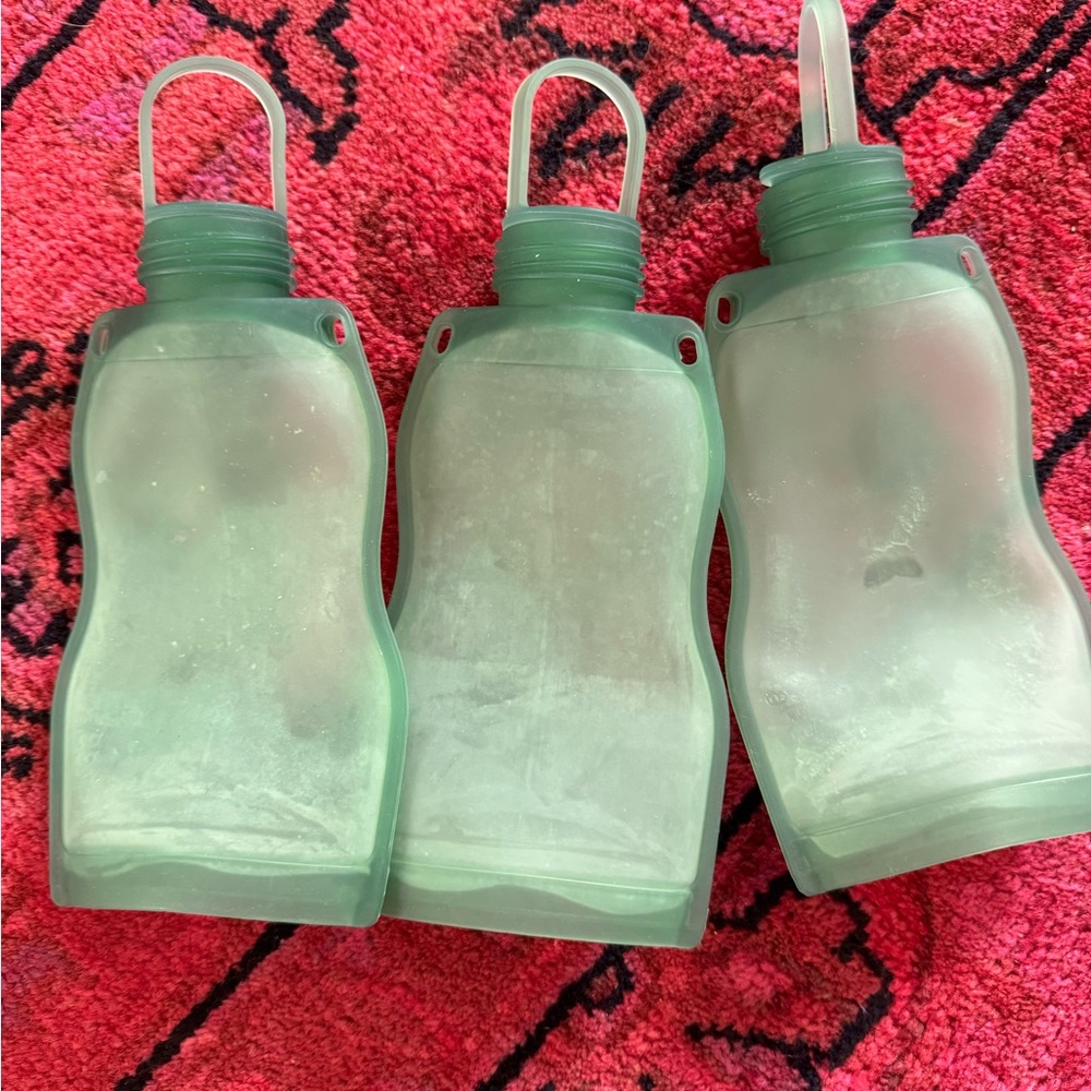 Green Silicone Travel Bottles